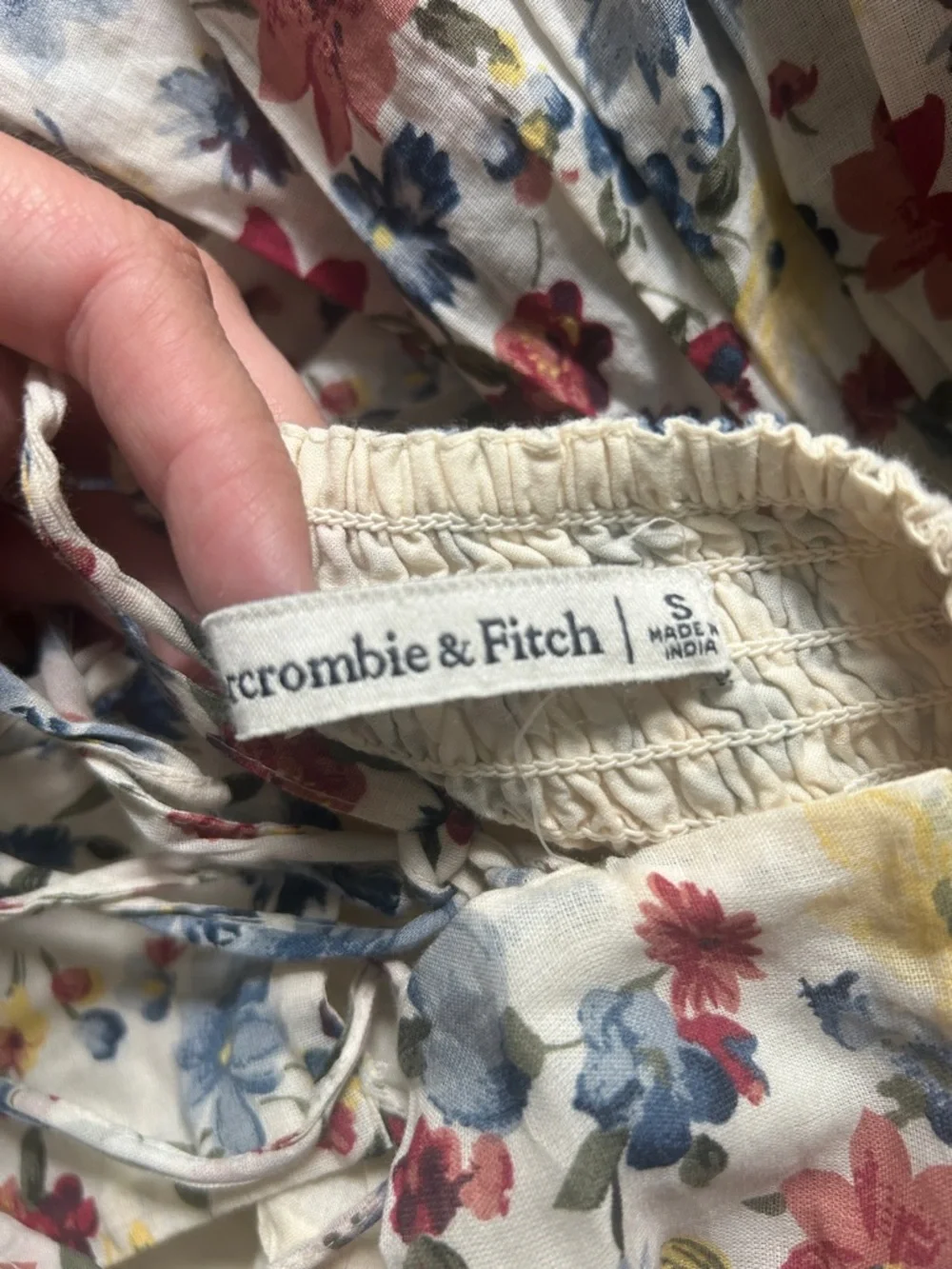 Abercrombie & Fitch Cream Floral Maxi Dress